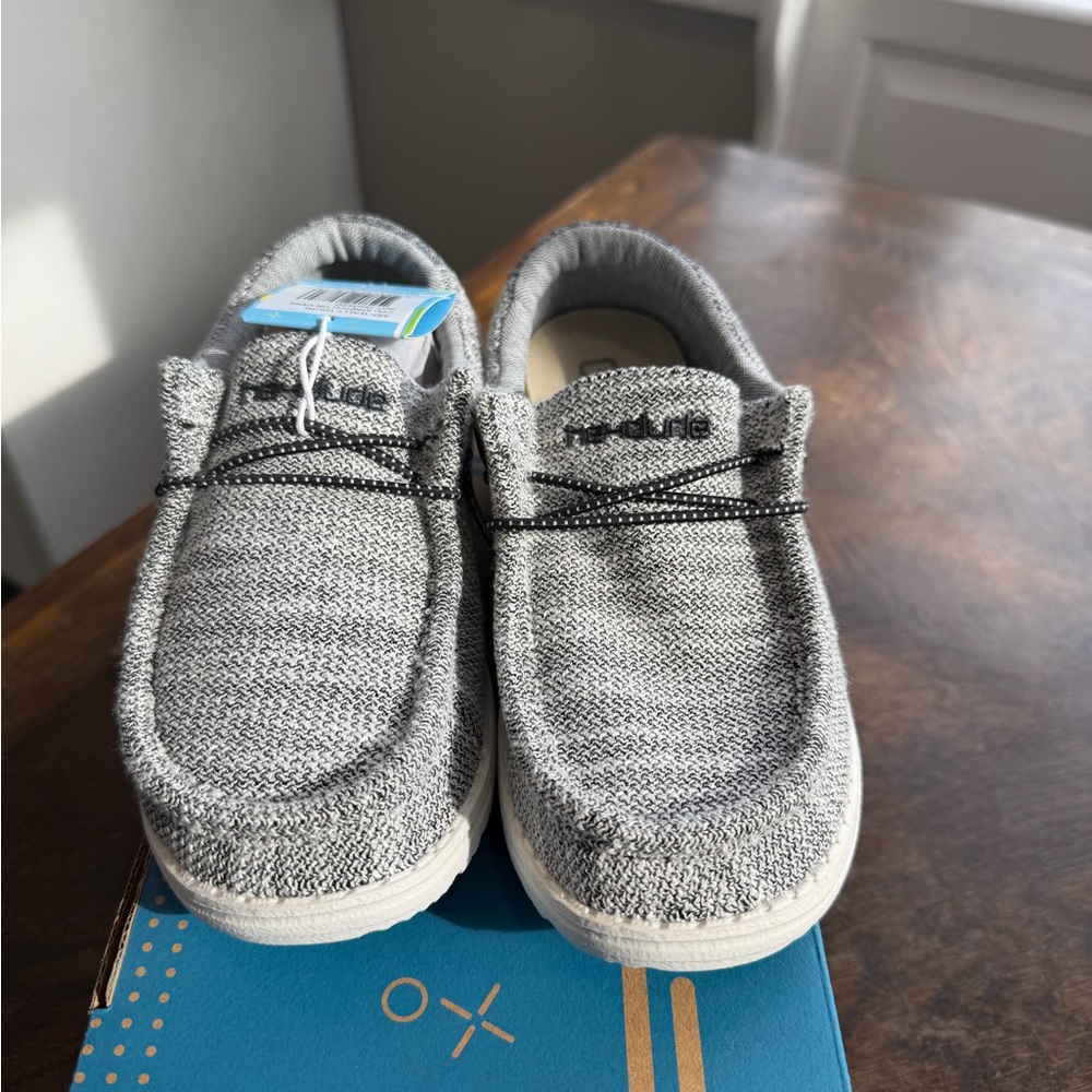 Hey Dude Kids Light Gray Moccasins